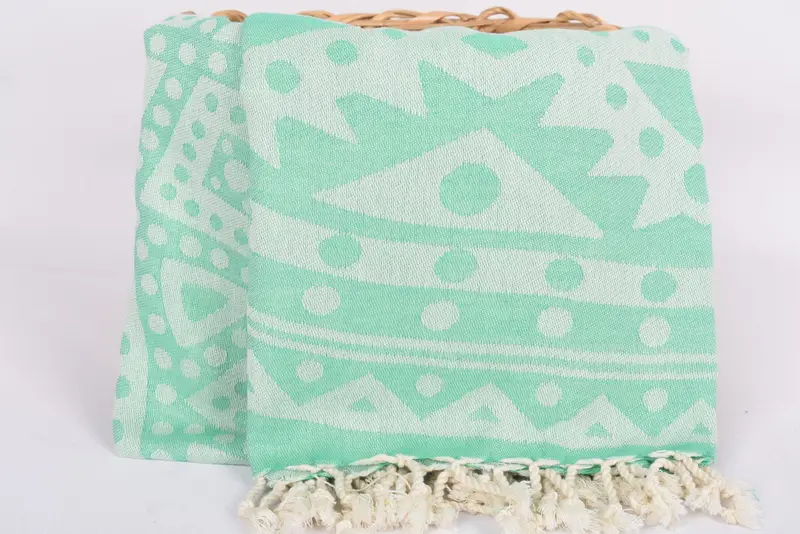 Pool Towels, Yoga Towel, Personalized Bridesmaid Gift, Best Friend Christmas Gift, 70x40 Cotton Round Pattern Towel, Summer Gift, Sand-free towel - 6