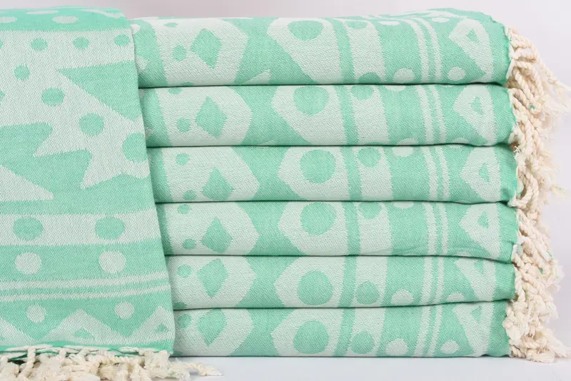 Pool Towels, Yoga Towel, Personalized Bridesmaid Gift, Best Friend Christmas Gift, 70x40 Cotton Round Pattern Towel, Summer Gift, Sand-free towel - 2