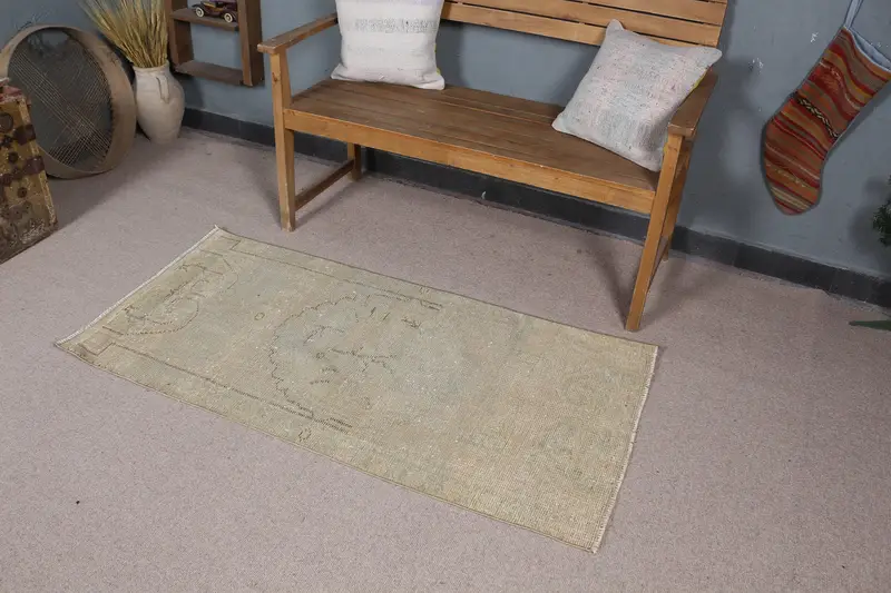 Alfombra abstracta naranja y verde, decoración vibrante de 2,4 x 4,9 pies