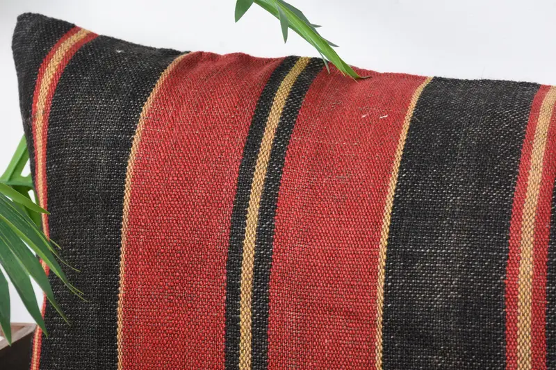 Boho Pillow Sham Cover, Vintage Pillow, Vintage Kilim Pillow Pillow, Turkish Kilim Pillow, Pillow, 16x48 Brown Pillow Sham, Bench Pillow - 2