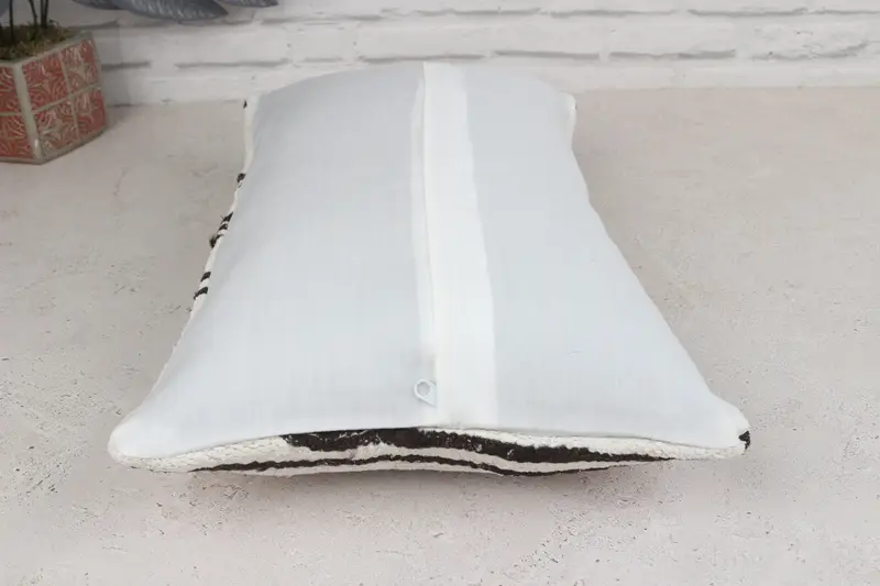 Gift Pillow, Neutral Throw Cushion, Antique Pillows, Armchair Cushion, Throw Kilim Pillow, Cushion Cover, 12x20 White Cushion Case - 5