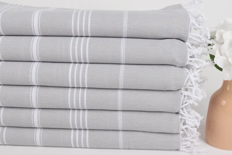 Bridesmaid Gift, Peshtemal Towel, Gym Towel, Cotton towel, 70x40 Cotton Striped Towel, Peshtemal beach towel with unique design, Bridal Shower Gifts - 3