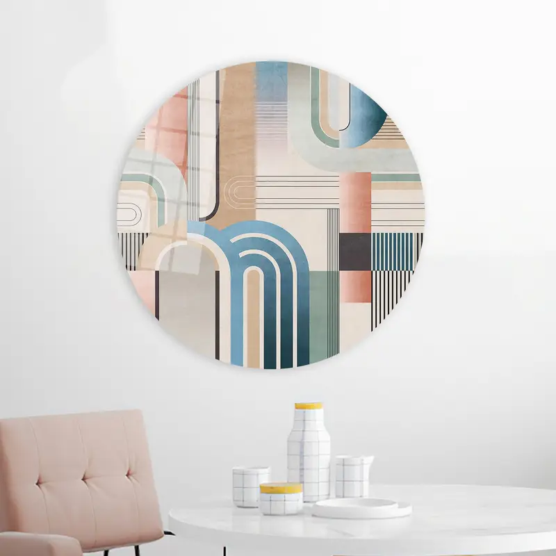 モダンシェイププリントキャンバス：現代幾何学アート