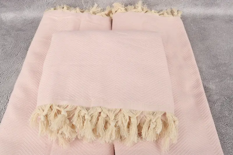 Throw Blanket, Best Wedding Gift, 84x68 Cotton Zig zag Towel, Valentines Day Gift, Bachelorette Large Towel, Bridesmaid Gifts, Custom Wedding Gifts - 4