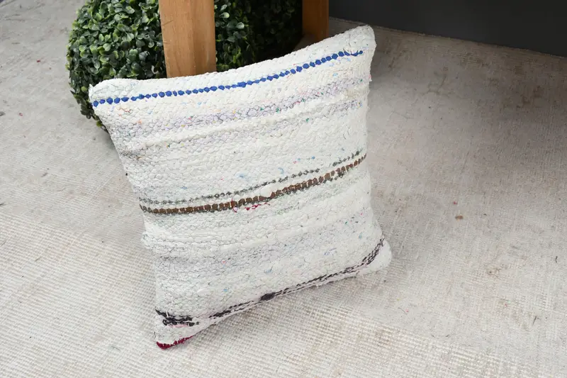 Bohemian Cushion Pillow, Turkish Pillow, Boho Throw Cushion Cover, Gift Pillow, Pillow for Sofa, Pillow, Patio Pillow, 12x12 Beige Cushion Cover - 7