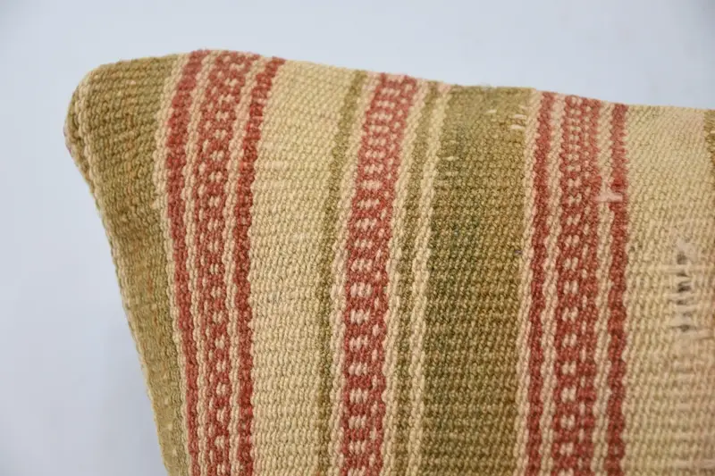 16x24 Beige Cushion Case, Pillow Cover, Wool Kilim Pillow Pillow, Vintage Pillow, Vintage Kilim Throw Pillow, Boho Pillow Sham Cover - 2