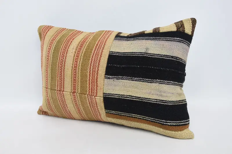 16x24 Beige Cushion Case, Pillow Cover, Wool Kilim Pillow Pillow, Vintage Pillow, Vintage Kilim Throw Pillow, Boho Pillow Sham Cover - 4