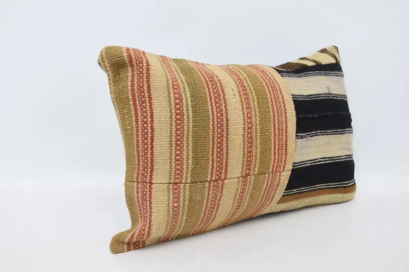 16x24 Beige Cushion Case, Pillow Cover, Wool Kilim Pillow Pillow, Vintage Pillow, Vintage Kilim Throw Pillow, Boho Pillow Sham Cover - 3