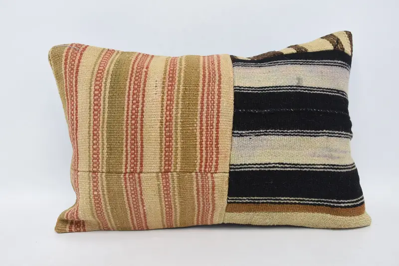 16x24 Beige Cushion Case, Pillow Cover, Wool Kilim Pillow Pillow, Vintage Pillow, Vintage Kilim Throw Pillow, Boho Pillow Sham Cover - 1