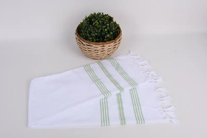 Wedding Gifts Towel, Monogrammed Hand Towel, 40x18 Cotton Striped Terry Towel, Wedding Gift, Turkish Towel Hand Towel, Guest Towel, Monogram Towels - 4