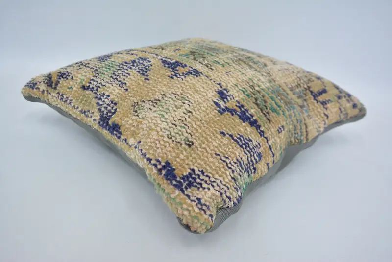 Kilim Pillow Cover, Kilim Cushion Sham, Cushion Cover, Luxury Pillow Case, Throw Kilim Pillow, Vintage Throw Pillow Cover, 14x14 Beige Pillow Case - 6