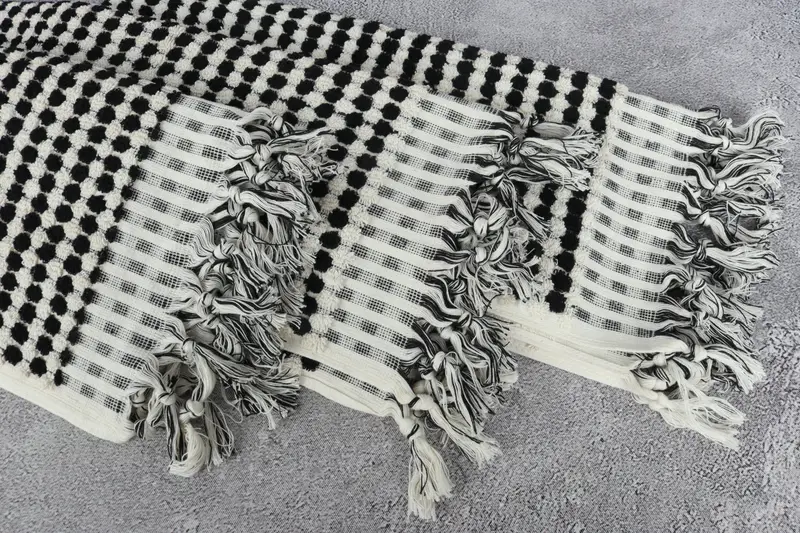 Custom Turkish Towel, Gift For Her, Turkish Tea Towel, Bathroom Towels, Towel With Name, Spa Gift, Kitchen Towel, 40x20 Cotton Pom Pom Towel - 5