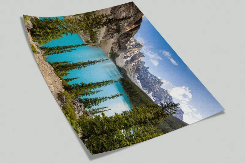 Papierwandkunst, maßgefertigte Wallpapier, Moraine Lake, Alberta Wandkunst, Wallpapierschale und Stock, Banff Alberta Wandkunst, - 8