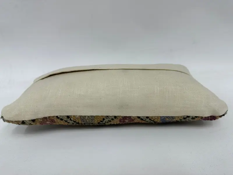 Turkish Pillow, Pillow, Handmade Kilim Cushion, Decorative Throw Pillow Case, Kilim Pillow Cover, Ethnic Cushion Case, 8x16 Blue Cushion - 7