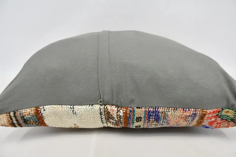 24x24 Beyaz Yastık Örtüsü, Lüks Yastık, El Yapımı Kilim Yastığı, Boho Yastık Sham Kapağı, Parlak Yastık Kılıfı, Yastık, Etnik Kilim Rug Yastığı - 5