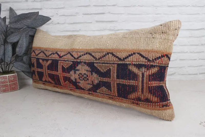 Wholesale Pillow Sham, Neutral Pillow Sham, Pillow Cover, Handmade Kilim Cushion, 16x36 Beige Pillow Sham, Kilim Cushion Sham, Kilim Pillow - 4