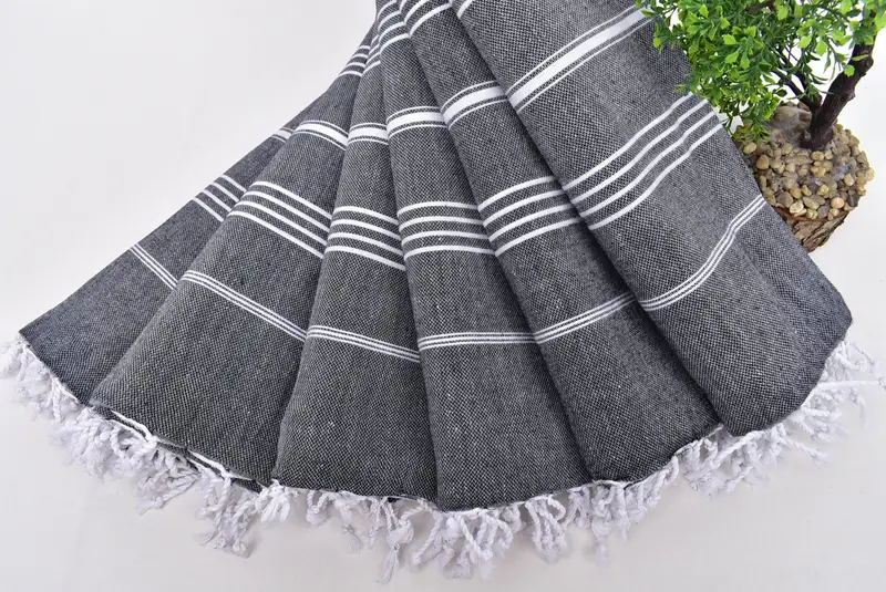 Hammam Towel USA, 70x40 Cotton Striped Towel, Hammam towel, Beach Towel Gift, Eco-Friendly Turkish Towel, Monogram Beach Towel, Handmade Gift - 4