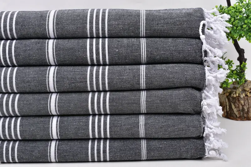 Hammam Towel USA, 70x40 Cotton Striped Towel, Hammam towel, Beach Towel Gift, Eco-Friendly Turkish Towel, Monogram Beach Towel, Handmade Gift - 3