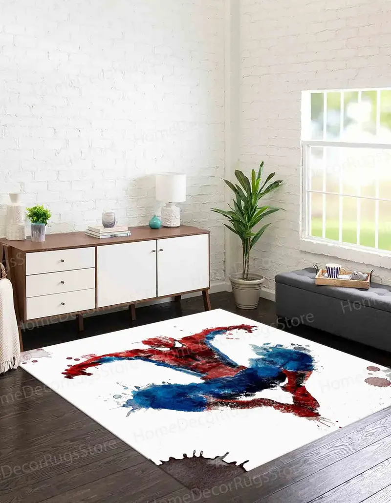 Spider-Man Marvel Printed Rug for Boy's Room Decor
