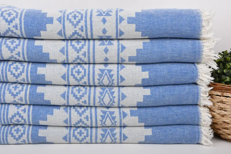 Wedding Gift For Bride, 70x36 Linen Aztec Towel, Turkish Bath Towel USA, Bachelor Gifts, Bachelorette Party Favors, Personalized Beach Towel - 4