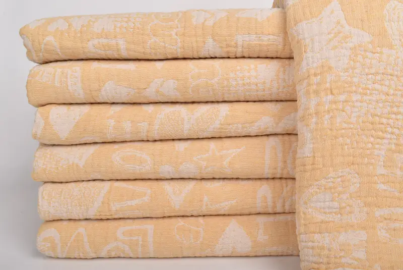 Turkish Beach Blanket, Custom Blanket, Woven Throw Blanket, 98x76 Cotton Love Design Towel, Woven Blanket, Personalized Wedding Gift - 2