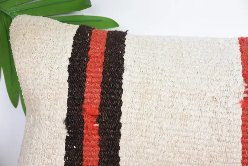 Pillow Sham, Interior Designer Pillow, Vintage Pillow, Floor Pillow Cover, Wholesale Pillow Sham, 8x16 Beige Pillow Cover, Kilim Pillow Cover - 2