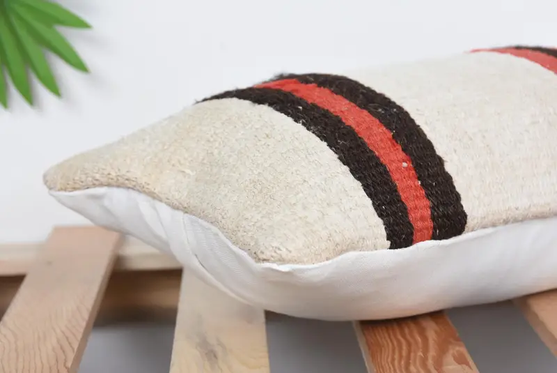 Pillow Sham, Interior Designer Pillow, Vintage Pillow, Floor Pillow Cover, Wholesale Pillow Sham, 8x16 Beige Pillow Cover, Kilim Pillow Cover - 6