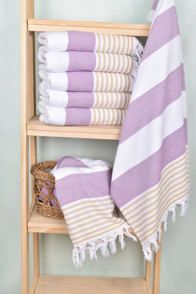 Bachelorette Party Favors, Bridesmaid Gift, 68x36 Cotton Striped Terry Towel, Hammam Towel USA, Custom Beach Towel, Bridesmaid Gifts Personalized - 3