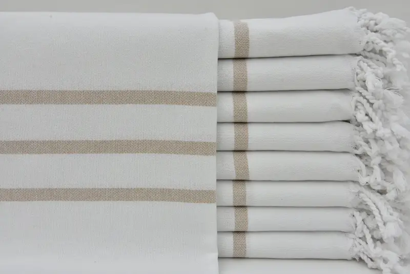 Tatil havlu, en iyi arkadaş için hediye, seyahat havlu, monogramlı el havlu, kişiselleştirilmiş mutfak havlu, Türk çay havlu, 40x18 pamuklu çizgili havlu - 1