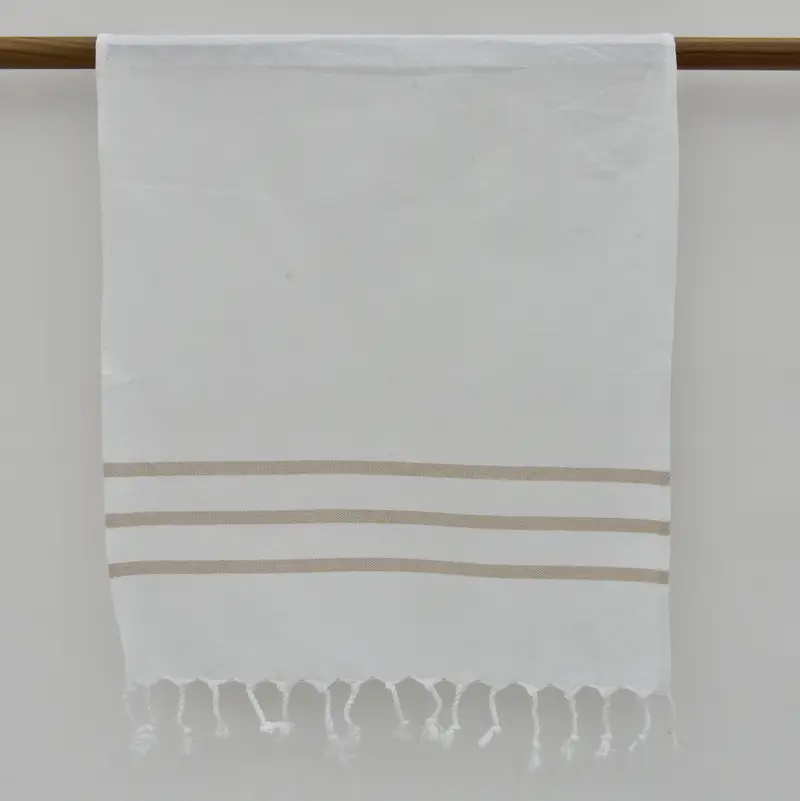 Tatil havlu, en iyi arkadaş için hediye, seyahat havlu, monogramlı el havlu, kişiselleştirilmiş mutfak havlu, Türk çay havlu, 40x18 pamuklu çizgili havlu - 4
