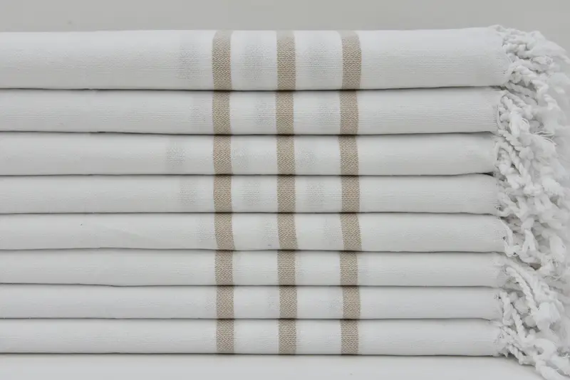 Tatil havlu, en iyi arkadaş için hediye, seyahat havlu, monogramlı el havlu, kişiselleştirilmiş mutfak havlu, Türk çay havlu, 40x18 pamuklu çizgili havlu - 2