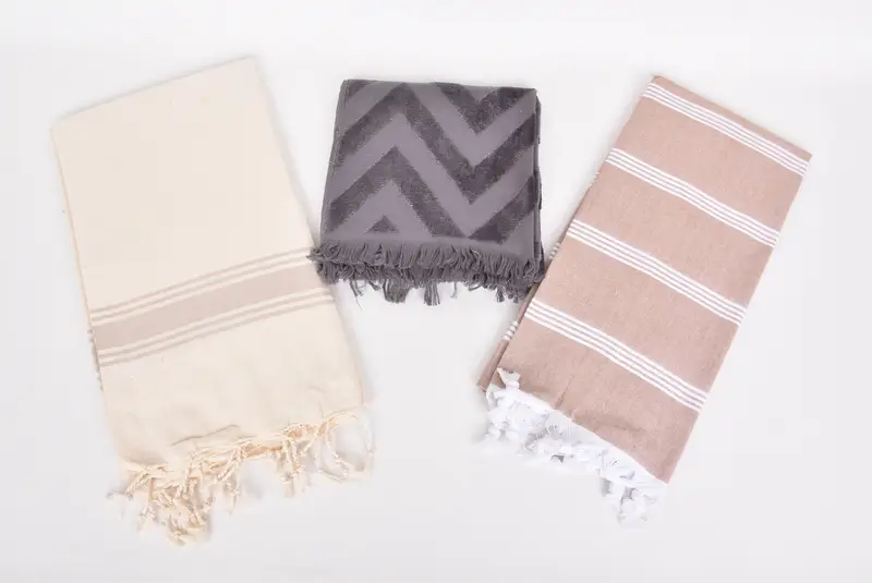 Quick-Dry Beach Towel, Turkish hand towel, Traditional Turkish peshtemal for hammam, 70x40 Cotton Set of 8 Towel, Soft towel, Best Friend Gift Ideas - 6