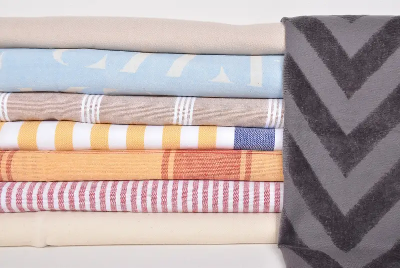 Quick-Dry Beach Towel, Turkish hand towel, Traditional Turkish peshtemal for hammam, 70x40 Cotton Set of 8 Towel, Soft towel, Best Friend Gift Ideas - 1