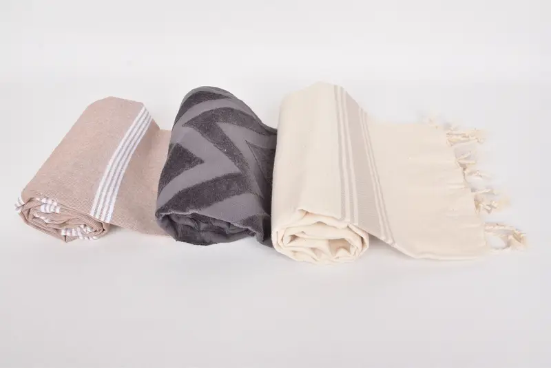 Quick-Dry Beach Towel, Turkish hand towel, Traditional Turkish peshtemal for hammam, 70x40 Cotton Set of 8 Towel, Soft towel, Best Friend Gift Ideas - 8