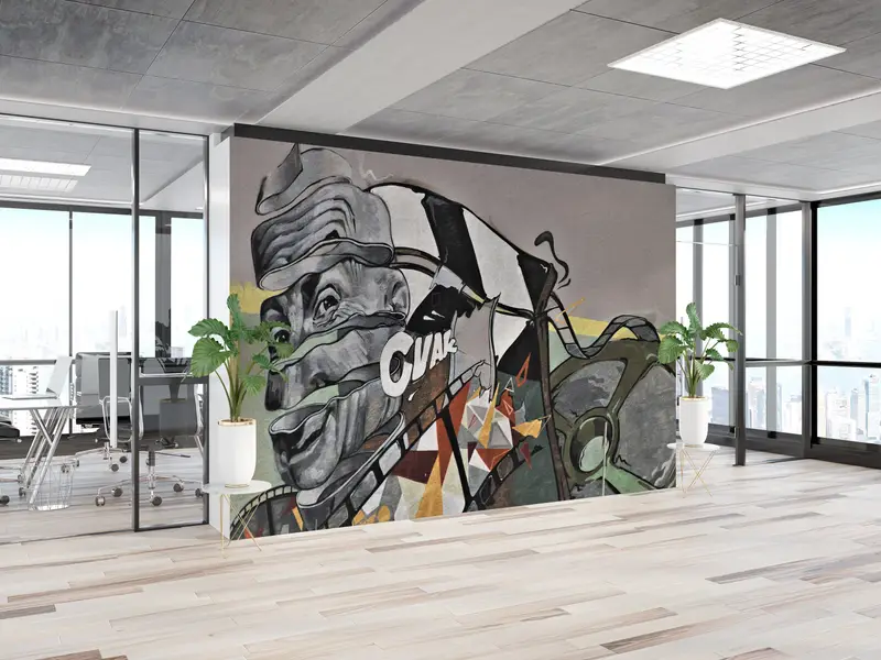 Modern Wall Paper,Surrealism Wall Poster,Paper Wall Art ,3d Wall Paper,Contemporary Mural,Abstract Man Wallpaper, - 3