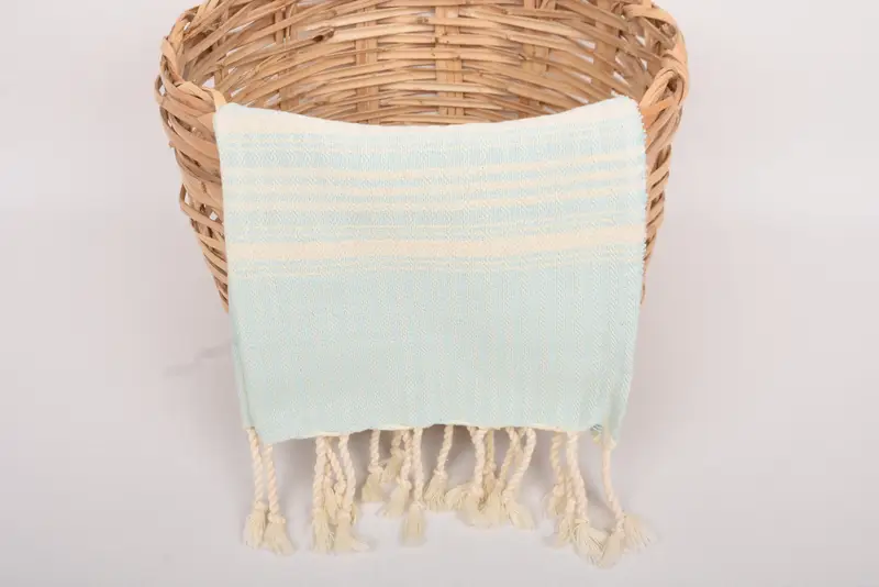 Bridal Gifts, Bathroom Towels, Summer Gift, 40x18 Cotton Striped Towel, Best Friend Gift, Small Bath Towels, Beach Theme Wedding Gift, Wedding Gift - 5