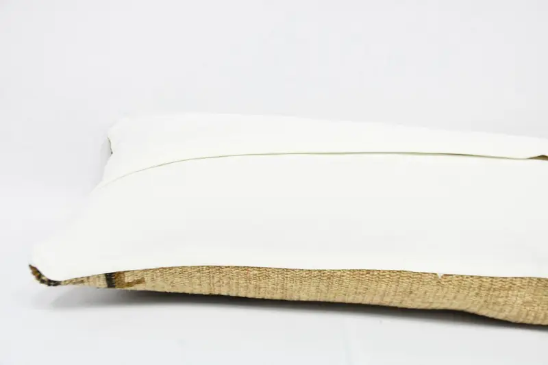 12x36 Beige Pillow Case, Antique Pillows, Handmade Rug Seat Pillow, Gift Pillow, Bolster Pillow Case, Ethnical Kilim Rug Pillow, Cushion - 6