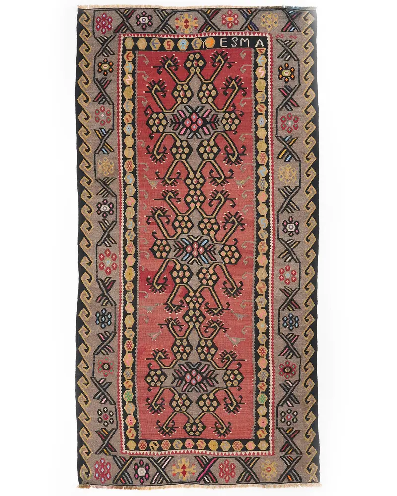 Kırmızı Halı, 3,9x7,6 ft - Zarif ve Dayanıklı