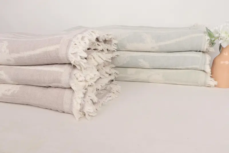 Custom Wedding Gifts, 92x84 Cotton Floral Design Towel, Monogram Blanket, Decorative Bedspread, Bridesmaid Gift, Organic Throw, Wedding Favors - 2