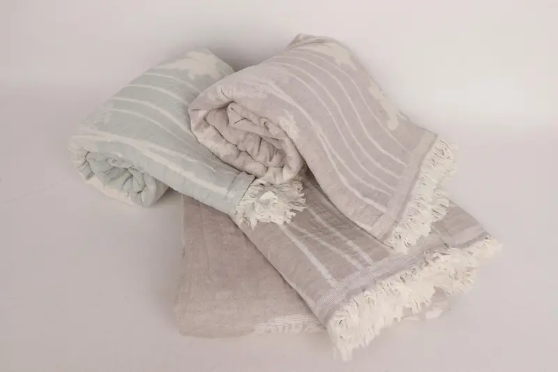 Custom Wedding Gifts, 92x84 Cotton Floral Design Towel, Monogram Blanket, Decorative Bedspread, Bridesmaid Gift, Organic Throw, Wedding Favors - 5