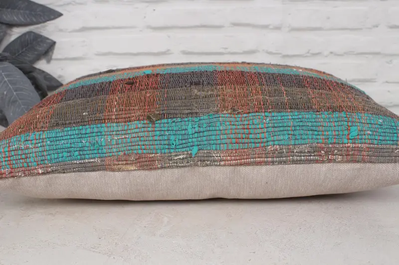 16x24 Brown Pillow, Pillow Cover, Interior Designer Pillow, Bolster Throw Pillow Sham, Home Decor Pillow, Kilim Cushion Sham - 5