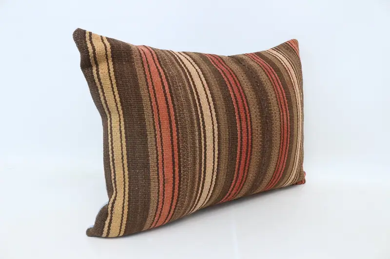 Pillow for Sofa, Pillow Case, Decorative Throw Pillow Cover, Interior Designer Pillow, 20x28 Brown Cushion Cover, Antique Pillows - 3
