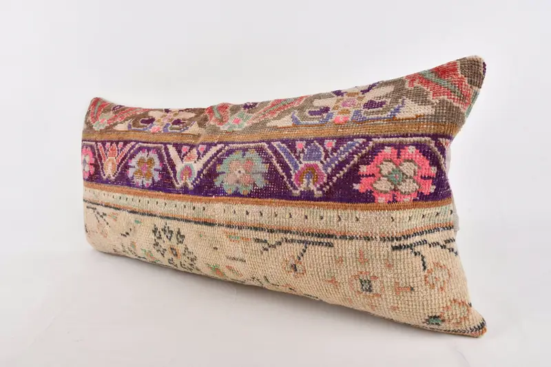 Turkish Rugs Cushion Cover, Kilim Cushion Sham, Pet Pillow Cover, Vintage Kilim Pillow, 16x36 Beige Cushion Cover, Kilim Pillow Cover, Cushion - 4