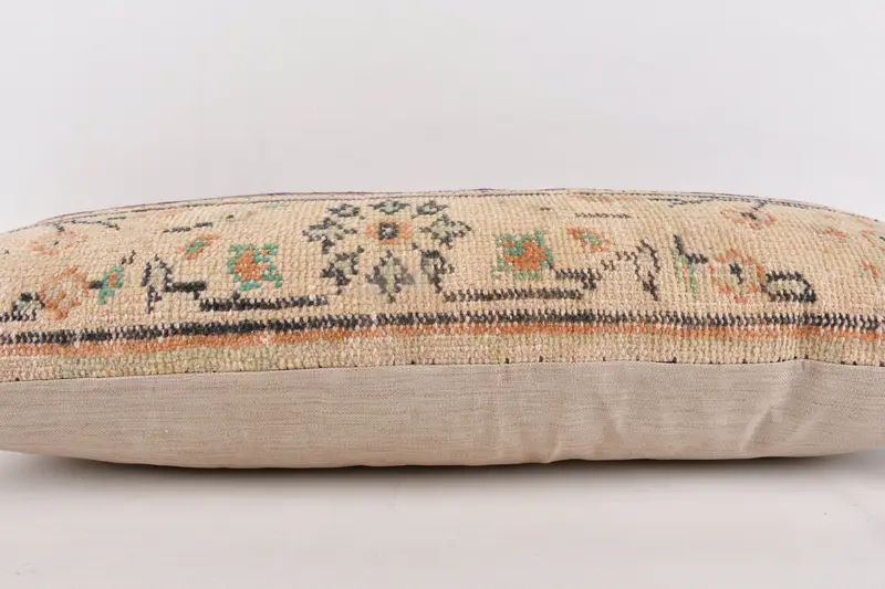 Turkish Rugs Cushion Cover, Kilim Cushion Sham, Pet Pillow Cover, Vintage Kilim Pillow, 16x36 Beige Cushion Cover, Kilim Pillow Cover, Cushion - 5