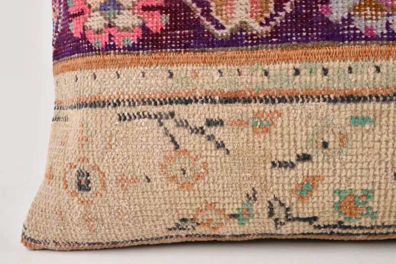 Turkish Rugs Cushion Cover, Kilim Cushion Sham, Pet Pillow Cover, Vintage Kilim Pillow, 16x36 Beige Cushion Cover, Kilim Pillow Cover, Cushion - 2