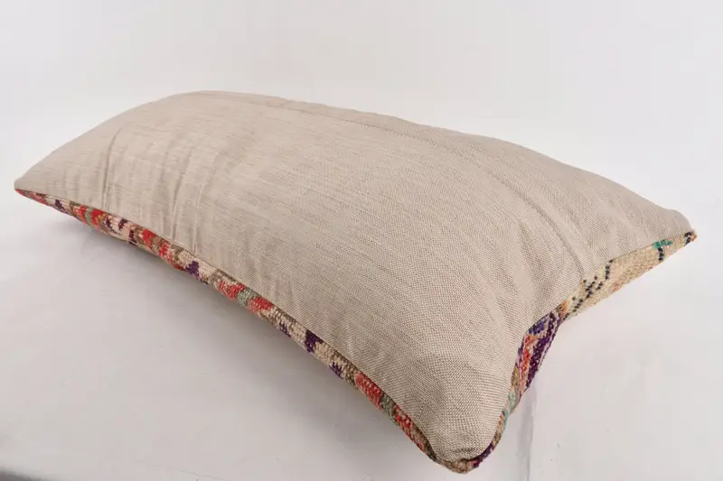 Turkish Rugs Cushion Cover, Kilim Cushion Sham, Pet Pillow Cover, Vintage Kilim Pillow, 16x36 Beige Cushion Cover, Kilim Pillow Cover, Cushion - 7