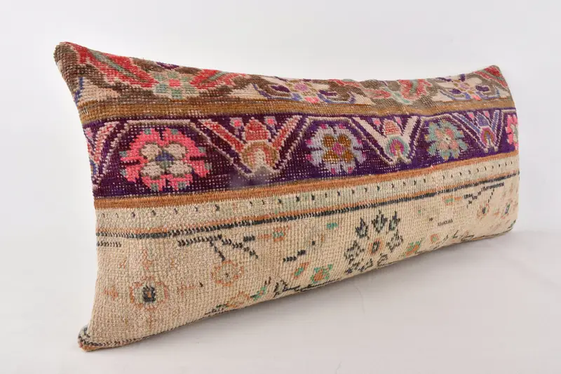Turkish Rugs Cushion Cover, Kilim Cushion Sham, Pet Pillow Cover, Vintage Kilim Pillow, 16x36 Beige Cushion Cover, Kilim Pillow Cover, Cushion - 3
