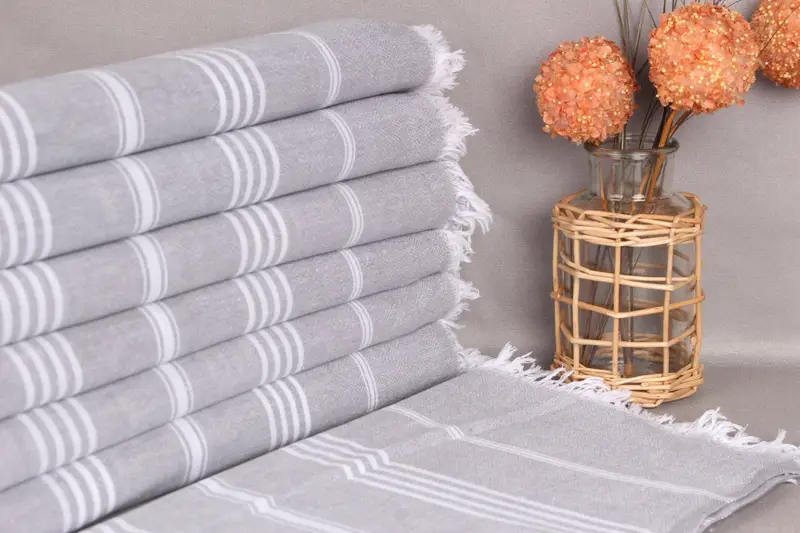 Personalized Wedding Gift Gray Cotton Towel, 36x67 Inches