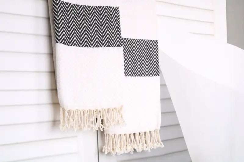 Custom Towel Beach, Bridesmaid Gift Towel, 70x40 Cotton Chevron Towel, Wedding Gifts Towel, Bride Gift, Embroidered Towel, Gym Towel, Guest Towel - 8