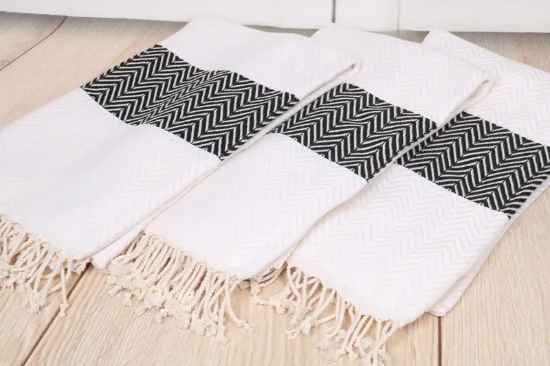 Custom Towel Beach, Bridesmaid Gift Towel, 70x40 Cotton Chevron Towel, Wedding Gifts Towel, Bride Gift, Embroidered Towel, Gym Towel, Guest Towel - 6